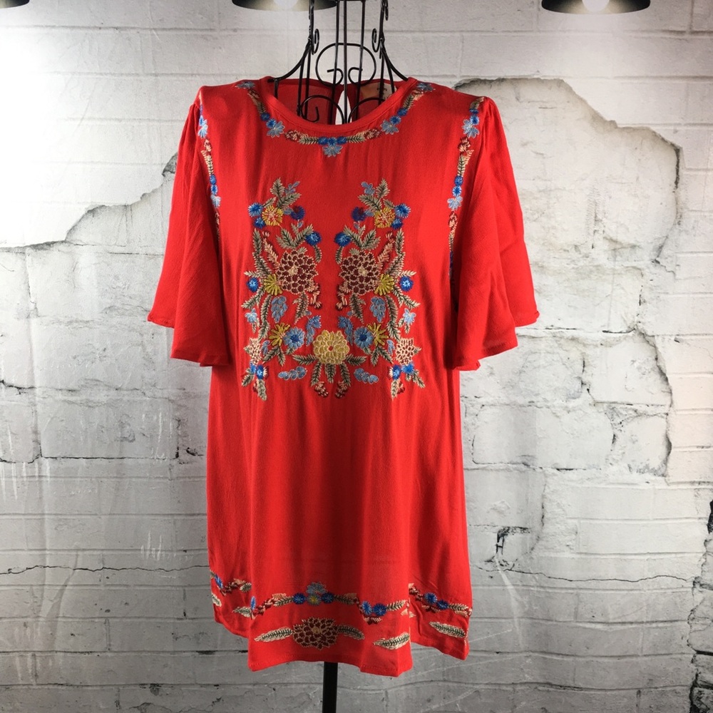 ❗️Sale ❗️Back In Stock!! Boho Embroidered Top - Picture 1 of 4